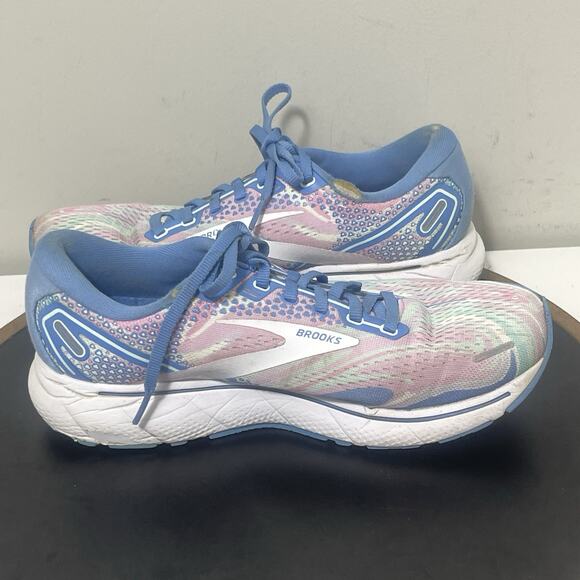 Brooks Ghost 14 Running Shoes Women 8.5 Wide D Multicolor Tie-Dye Pastel DNA - Picture 8 of 12